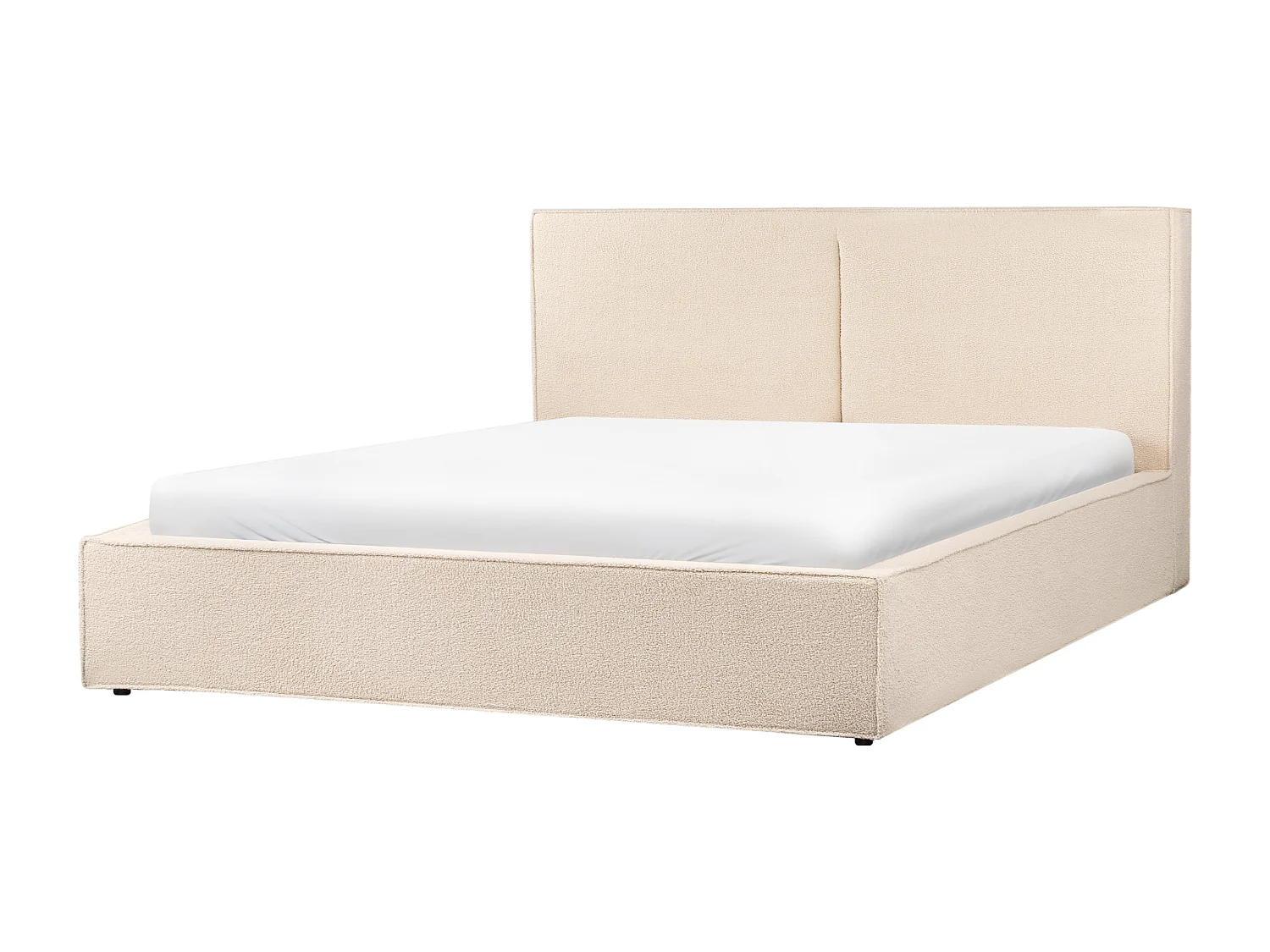 Lit ottoman Bouclé MOISSAC 180 x 200 cm Beige