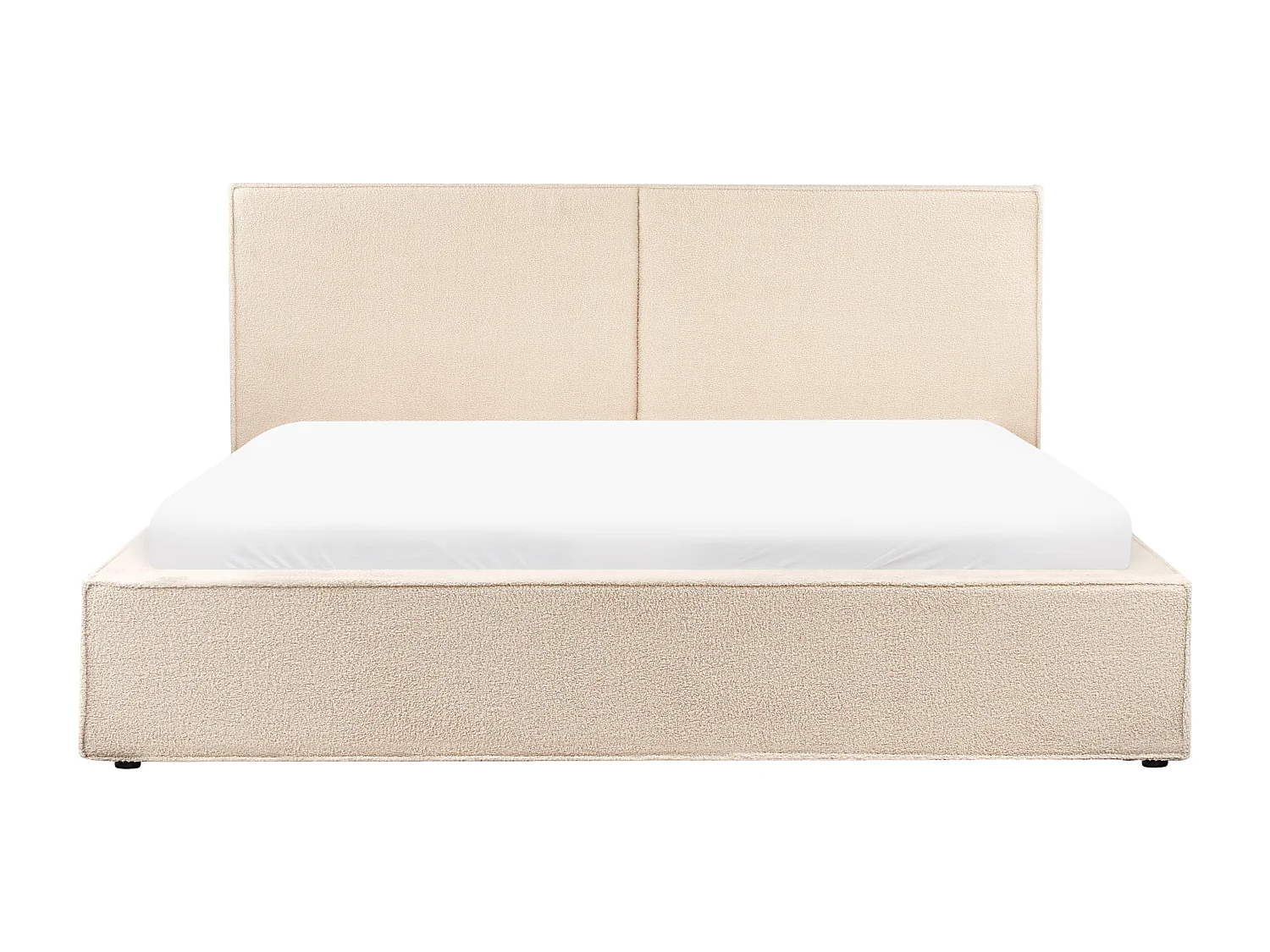 Lit ottoman Bouclé MOISSAC 180 x 200 cm Beige