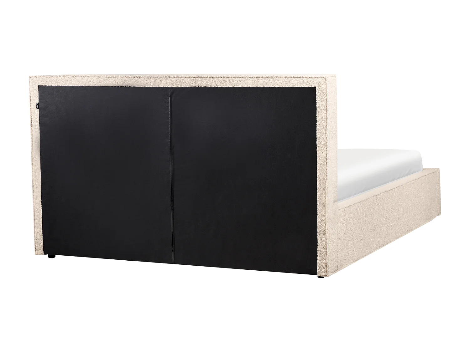 Lit ottoman Bouclé MOISSAC 180 x 200 cm Beige