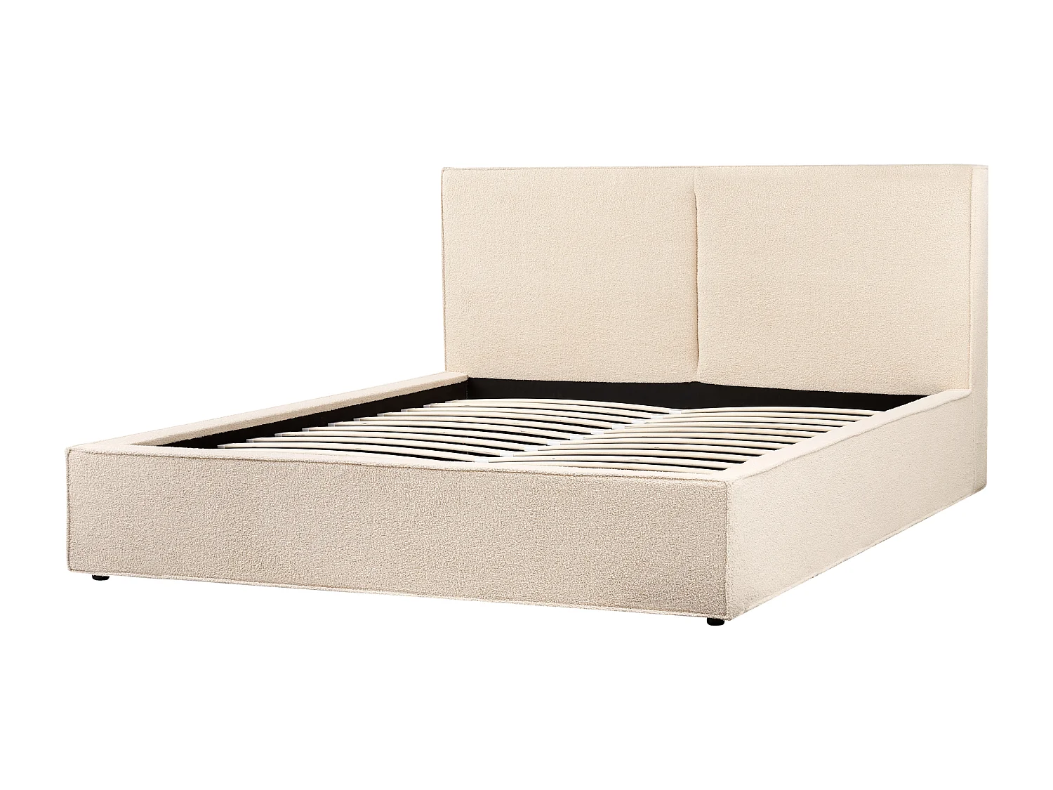 Lit ottoman Bouclé MOISSAC 180 x 200 cm Beige
