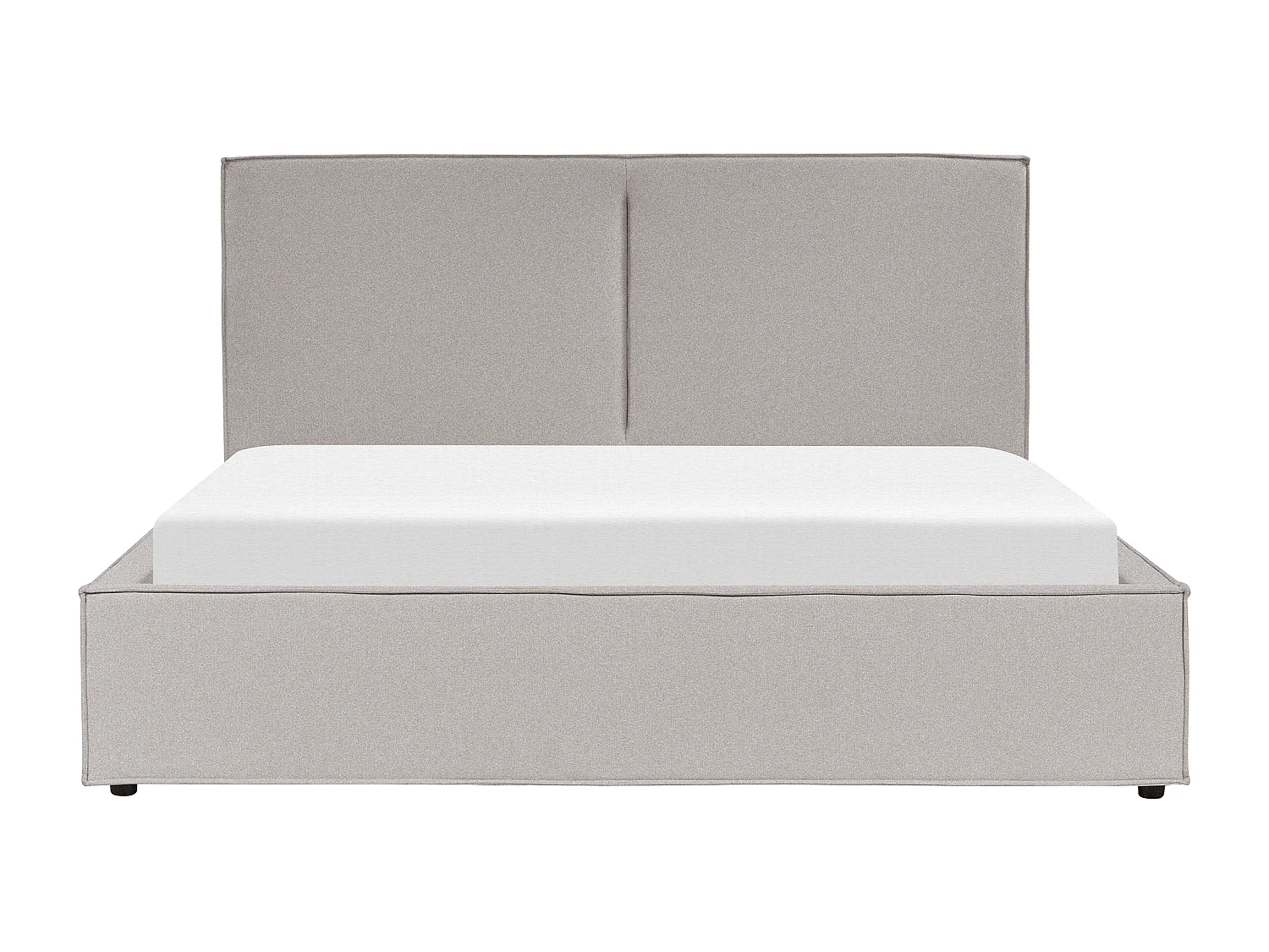 Lit ottoman Tissu MOISSAC 180 x 200 cm Gris clair