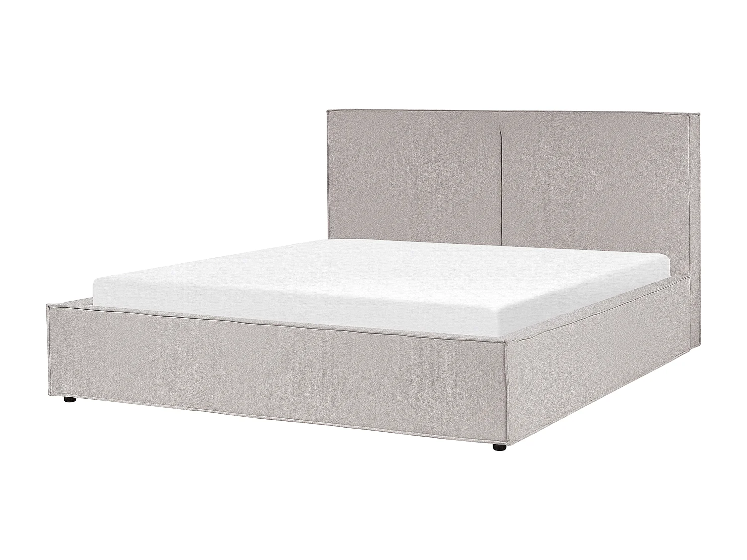 Lit ottoman Tissu MOISSAC 180 x 200 cm Gris clair