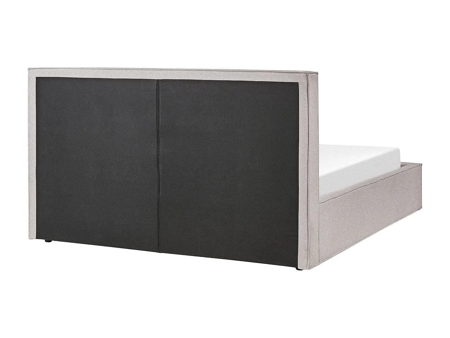 Lit ottoman Tissu MOISSAC 180 x 200 cm Gris clair