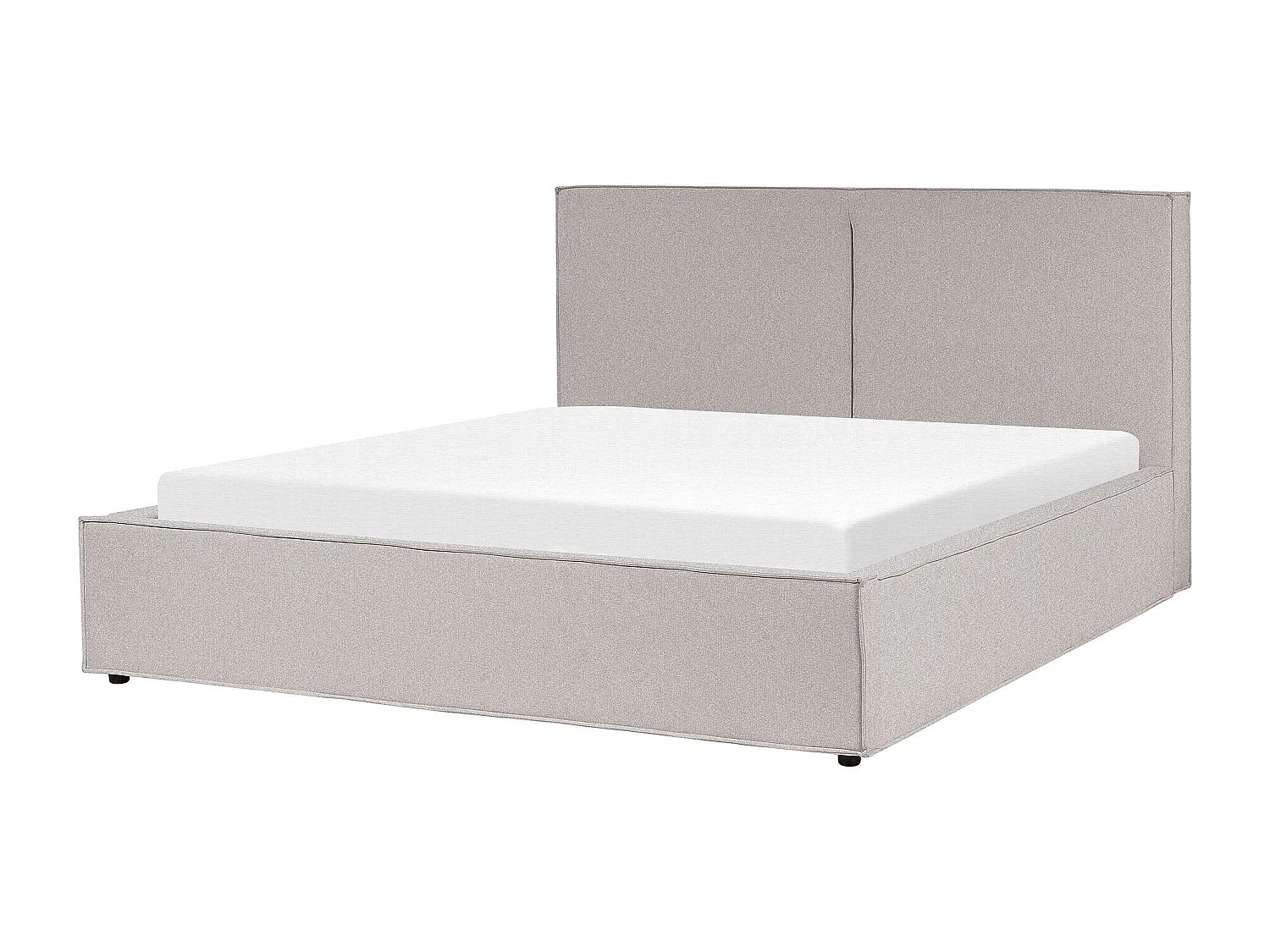 Polsterbett grau mit hohem Kopfteil Lattenrost 180 x 200 cm Bettkasten Moissac