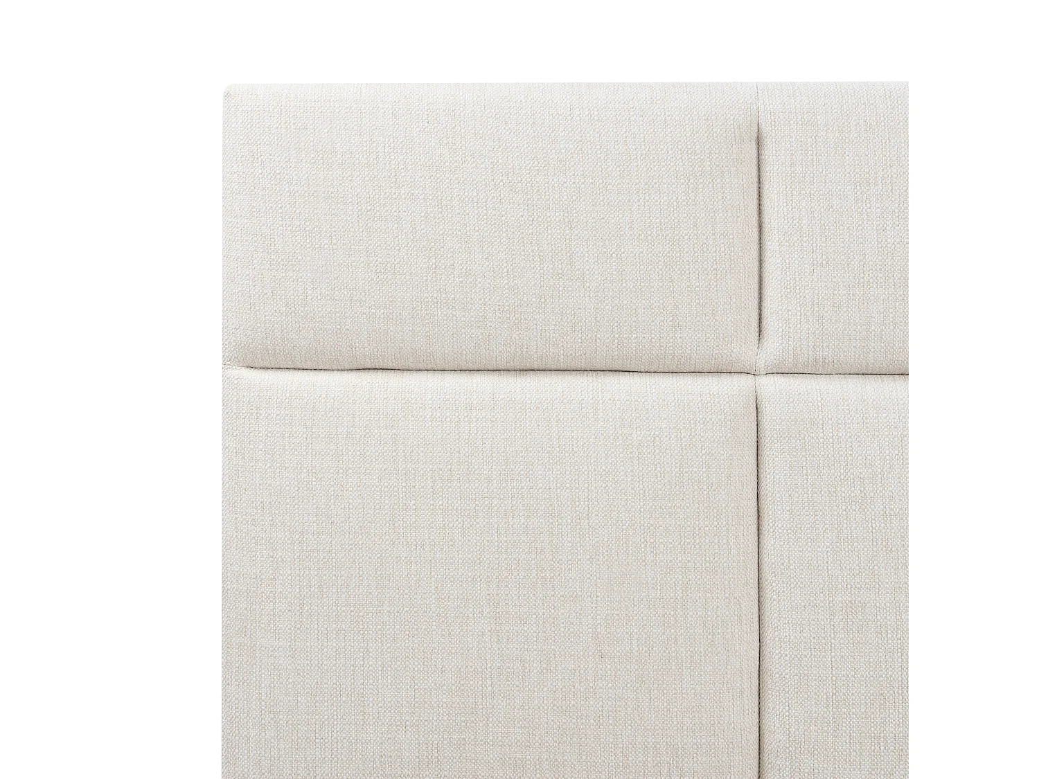 Cama con almacenaje Tela LAGORD 180 x 200 cm Blanco crema