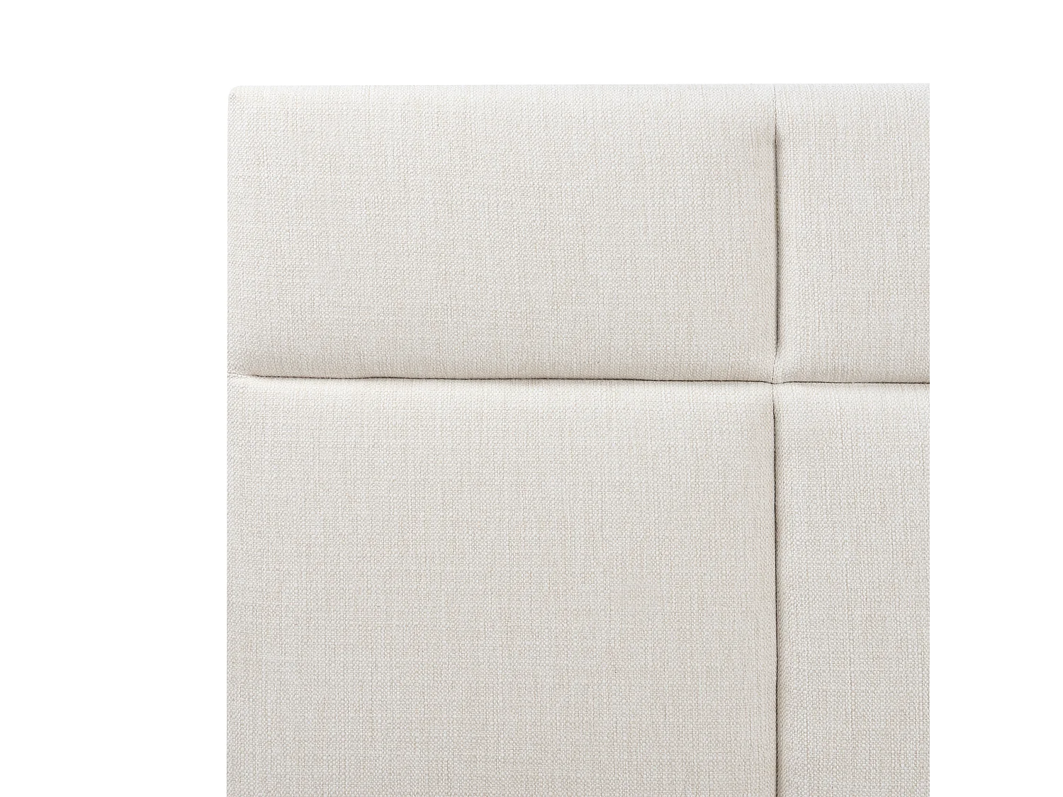 Lit ottoman Tissu LAGORD 180 x 200 cm Blanc cassé