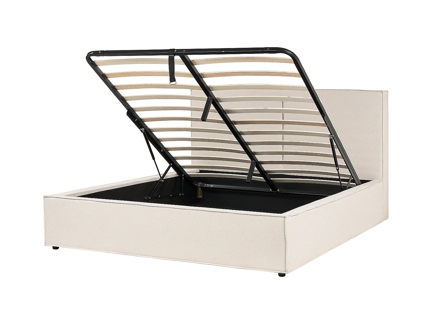 Lit ottoman Tissu MOISSAC 160 x 200 cm Beige