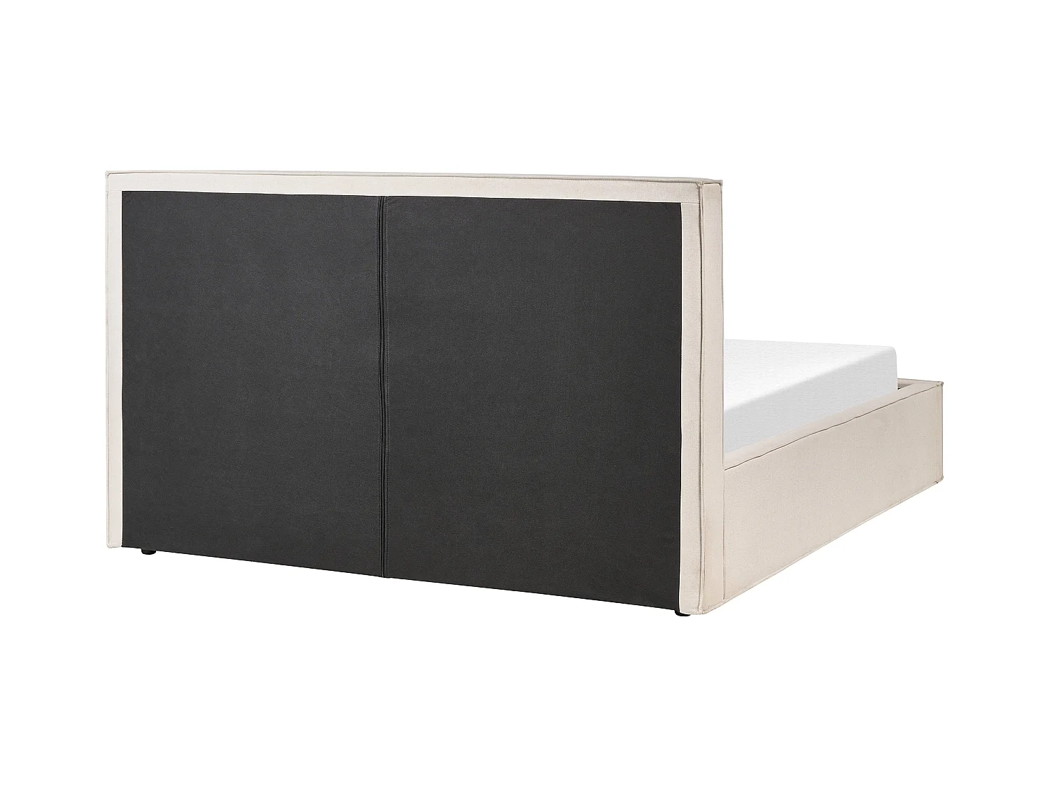 Lit ottoman Tissu MOISSAC 160 x 200 cm Beige