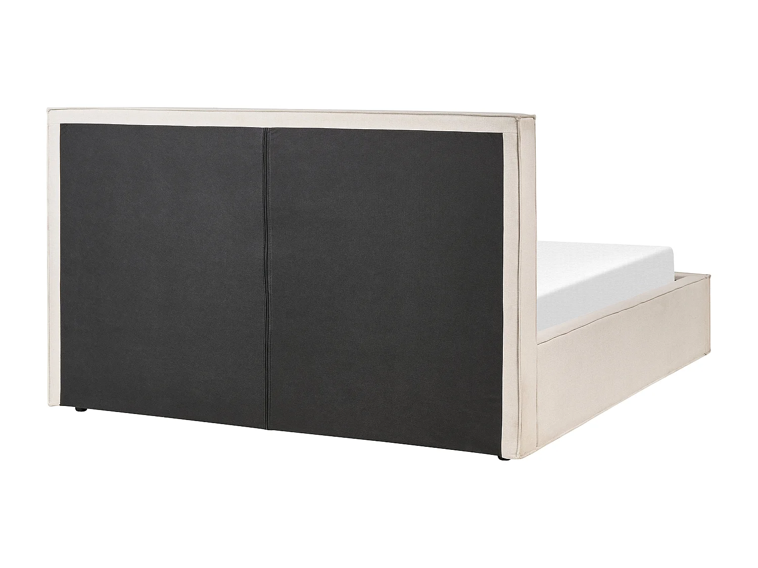 Lit ottoman Tissu MOISSAC 160 x 200 cm Beige