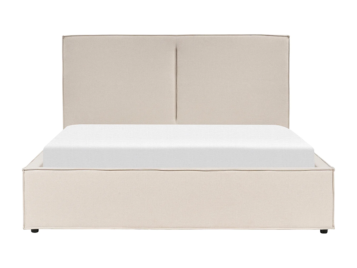 Lit ottoman Tissu MOISSAC 160 x 200 cm Beige