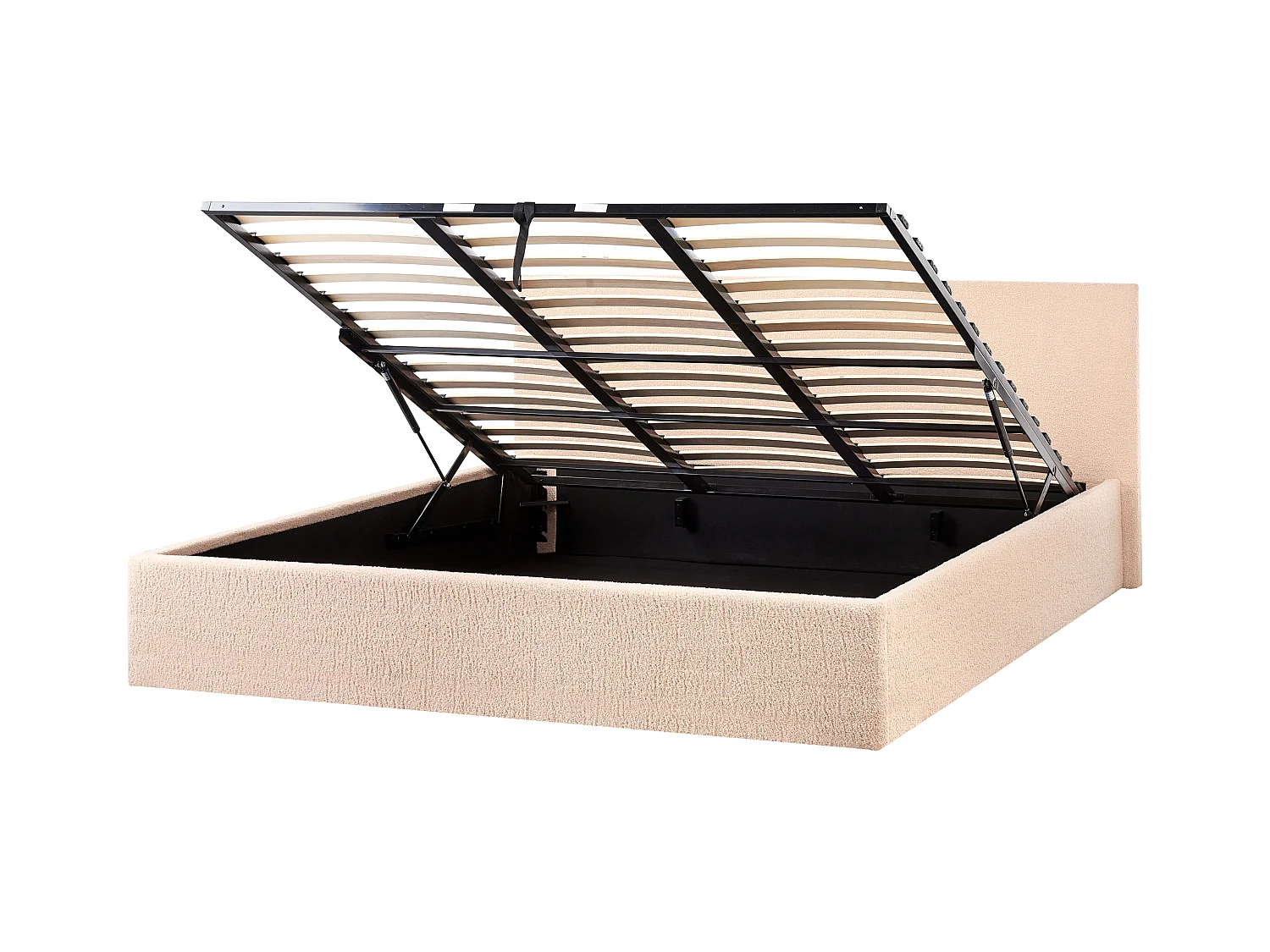 Lit ottoman Bouclé ORBEY 180 x 200 cm Beige