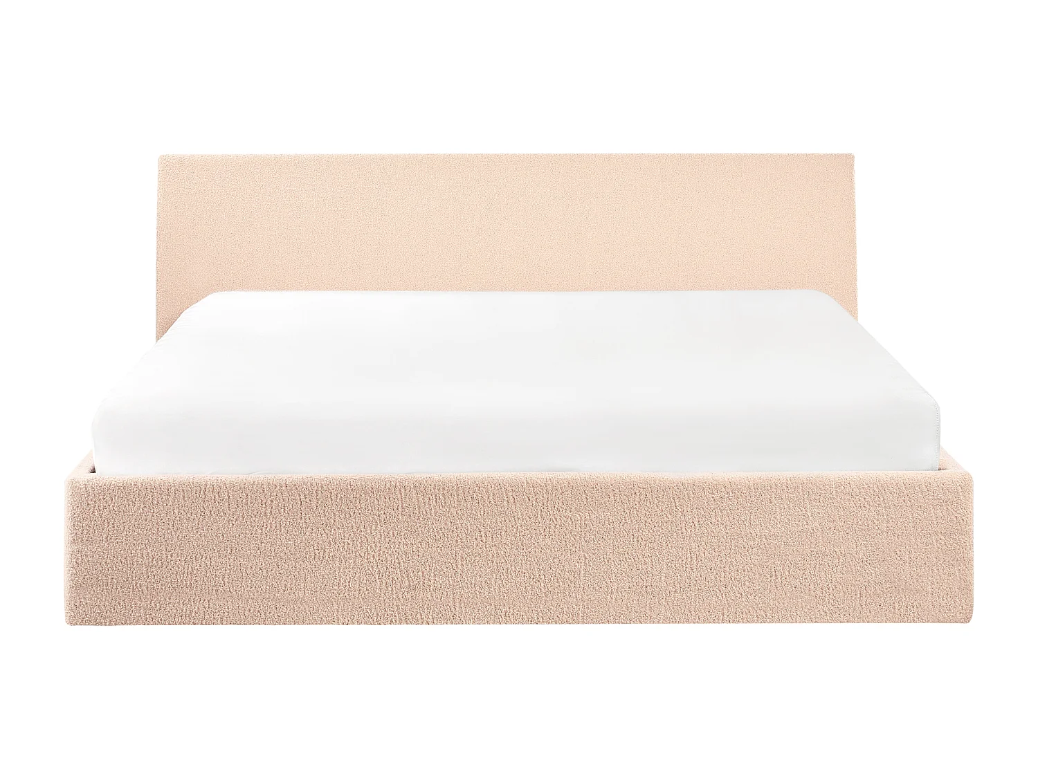 Lit ottoman Bouclé ORBEY 180 x 200 cm Beige