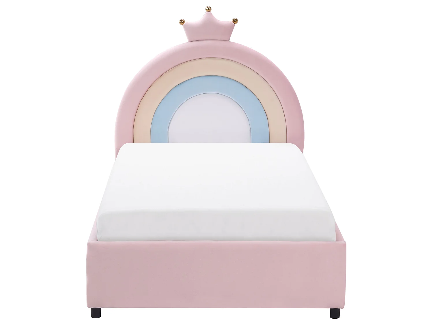 Lit en velours 90 x 200 cm avec coffre rose GRISETOT