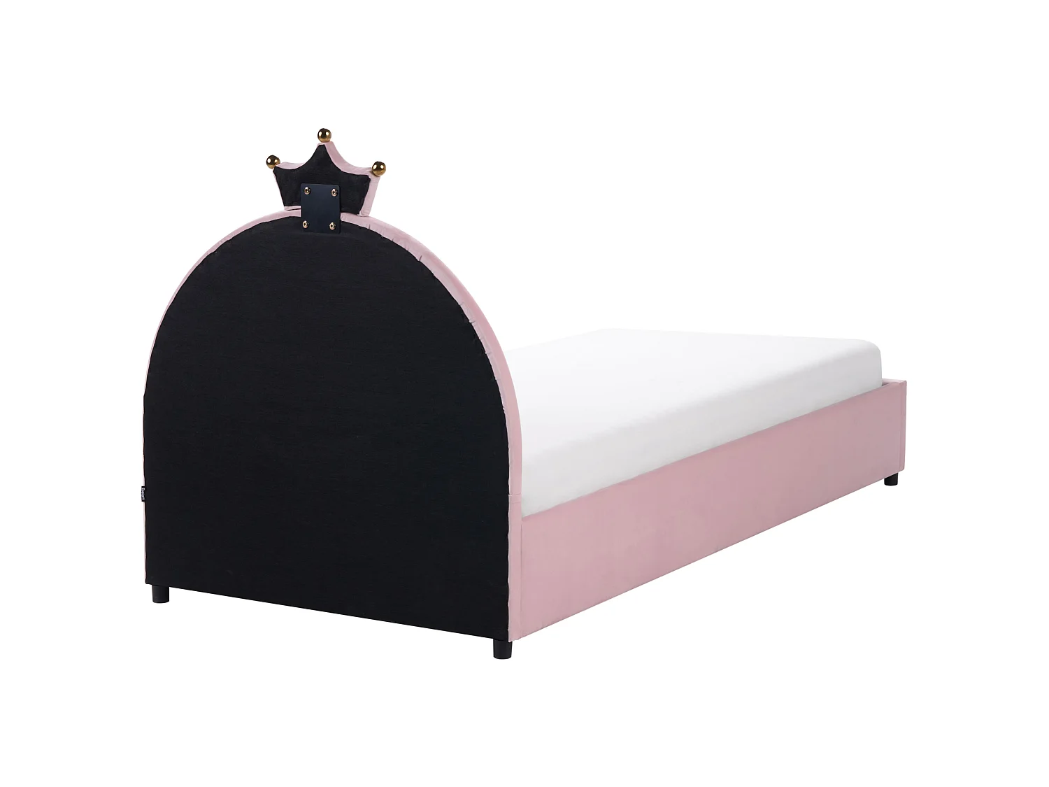 Lit en velours 90 x 200 cm avec coffre rose GRISETOT