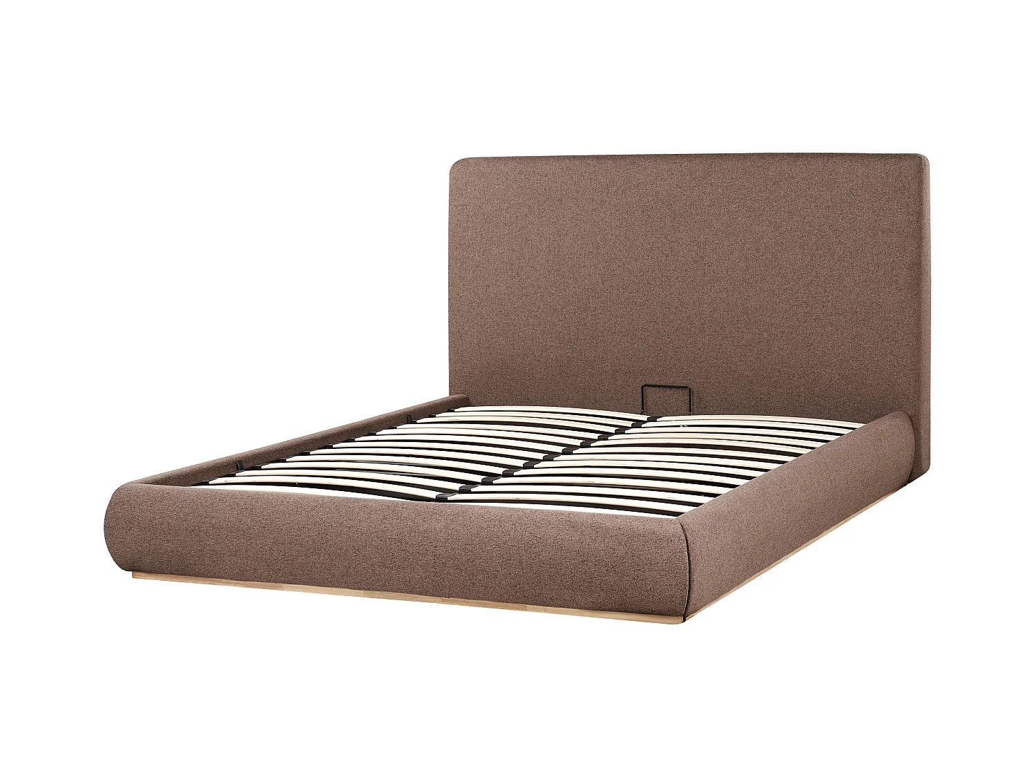 Bett mit Stauraum Stoff CAMPAGNE 160 x 200 cm Dunkelbraun