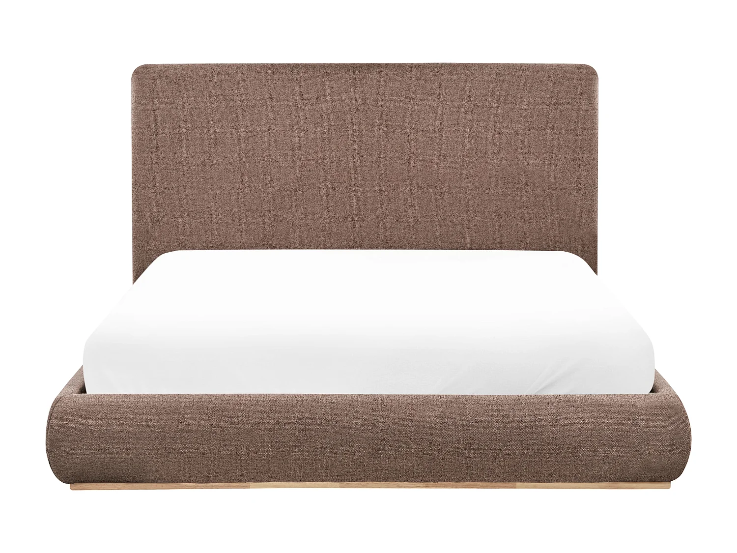 Bett mit Stauraum Stoff CAMPAGNE 160 x 200 cm Dunkelbraun