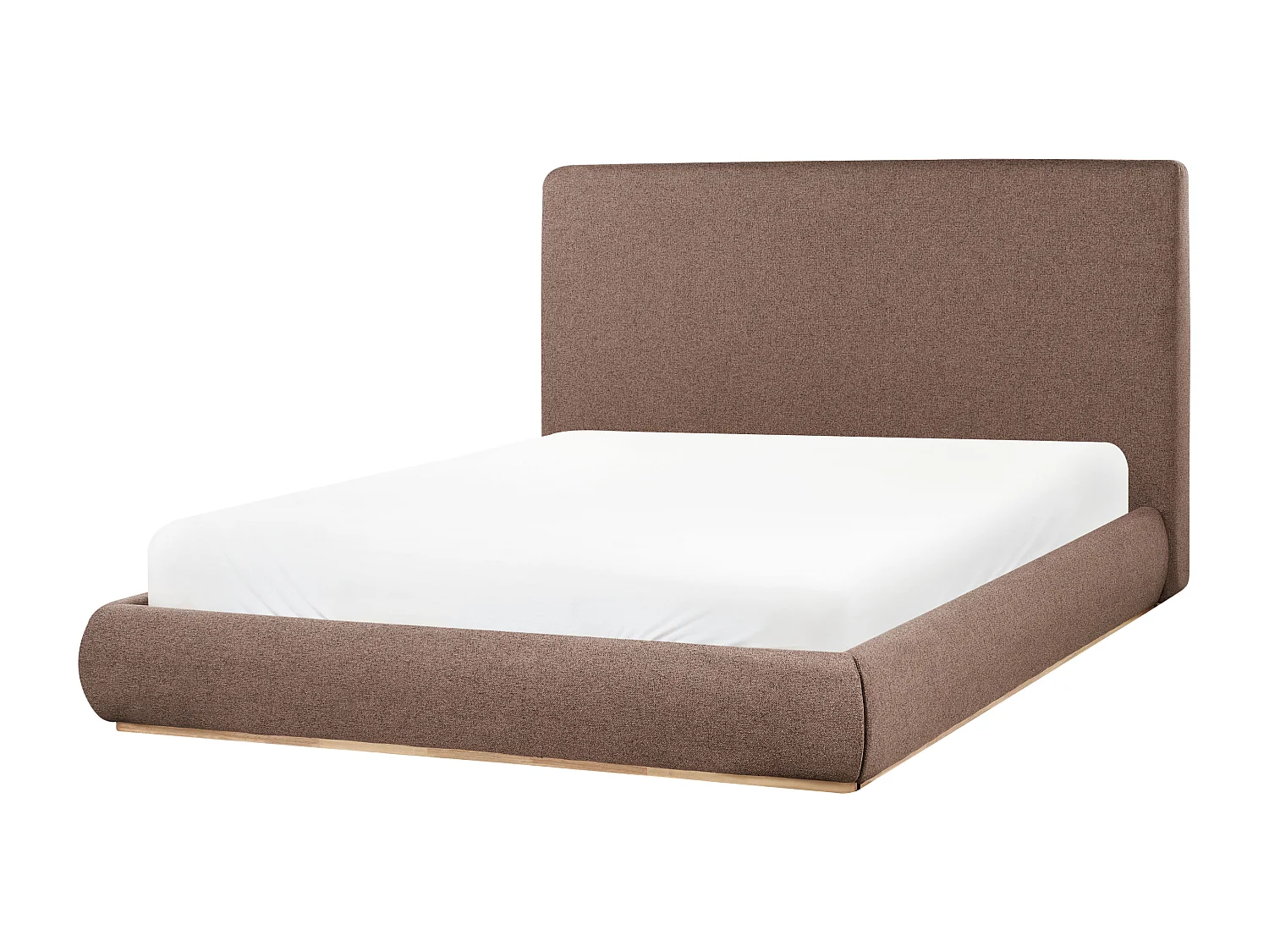 Bett mit Stauraum Stoff CAMPAGNE 160 x 200 cm Dunkelbraun