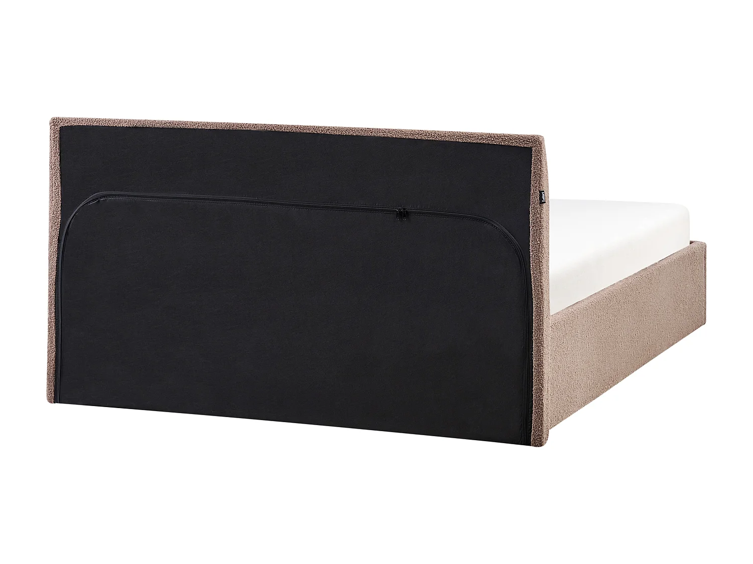 Ottoman Bed ORBEY Boucle Brown 140 x 200 cm (EU Double)