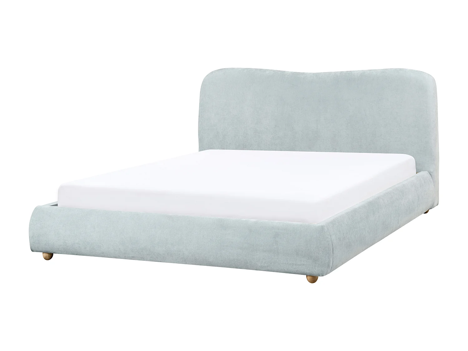 Bett mit Stauraum Stoff BLAGNAC 160 x 200 cm Hellblau