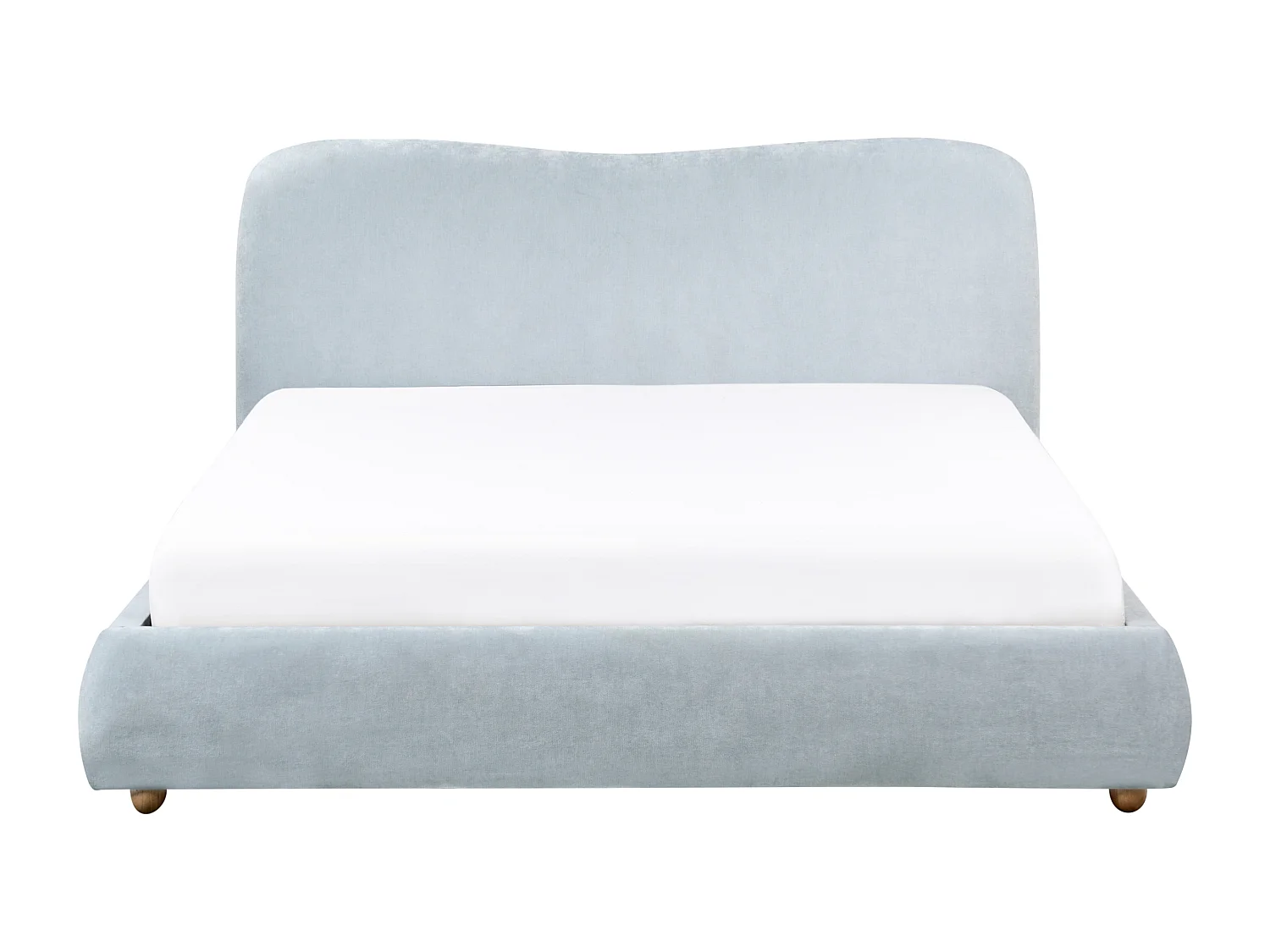 Bett mit Stauraum Stoff BLAGNAC 160 x 200 cm Hellblau