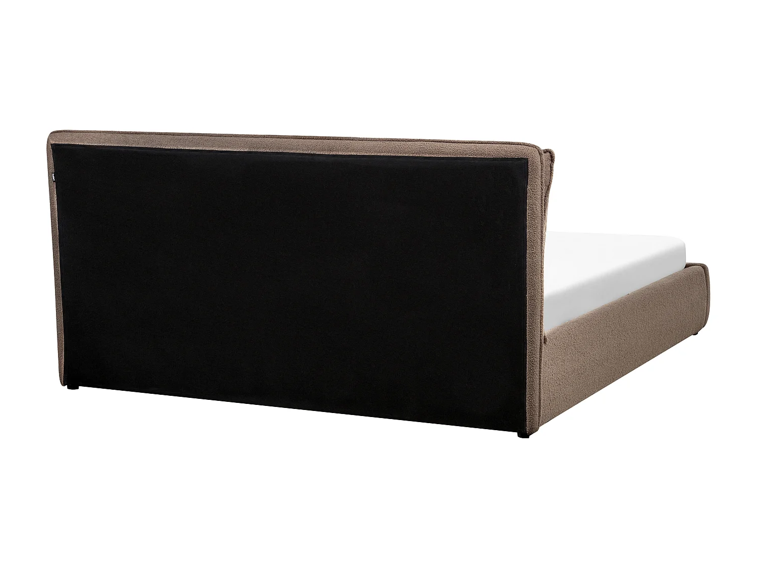 Bett mit Stauraum Bouclé BAJONNA 180 x 200 cm Taupe