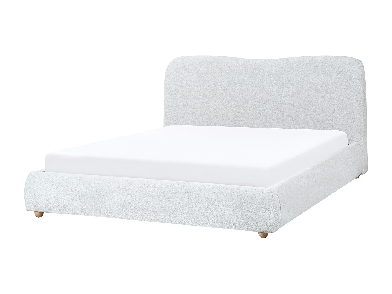 Bed met opbergruimte Stof BLAGNAC 160 x 200 cm Lichtgrijs