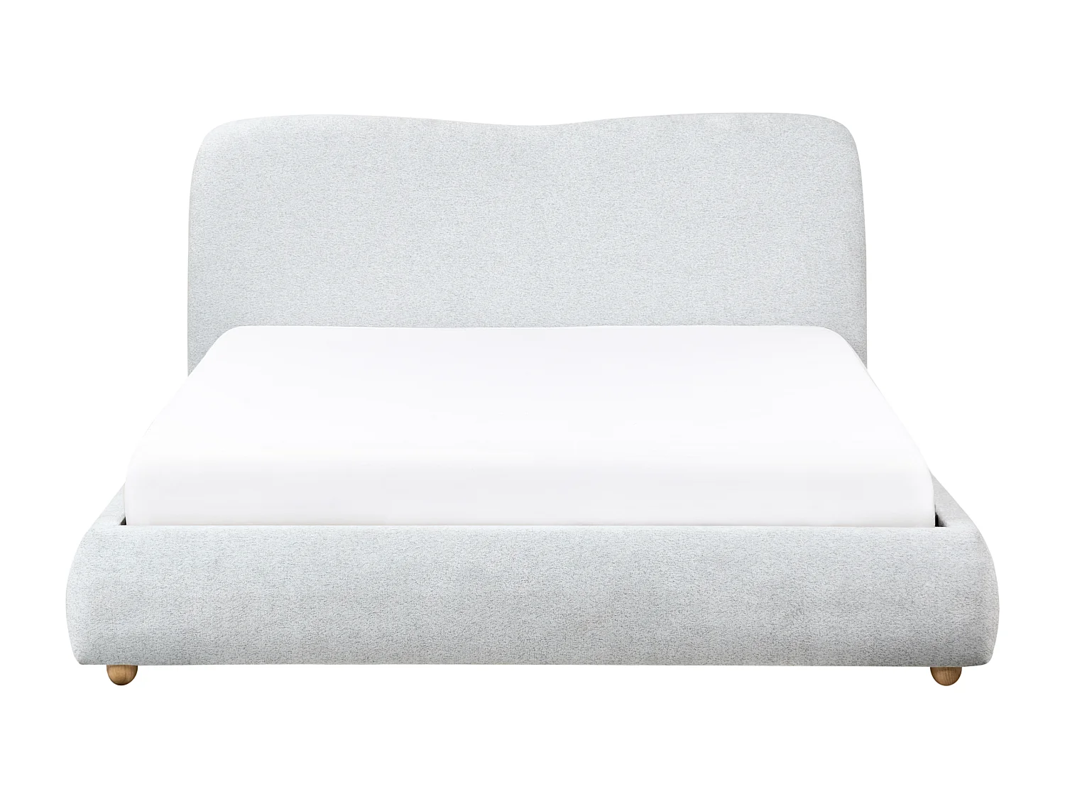 Bed met opbergruimte Stof BLAGNAC 160 x 200 cm Lichtgrijs