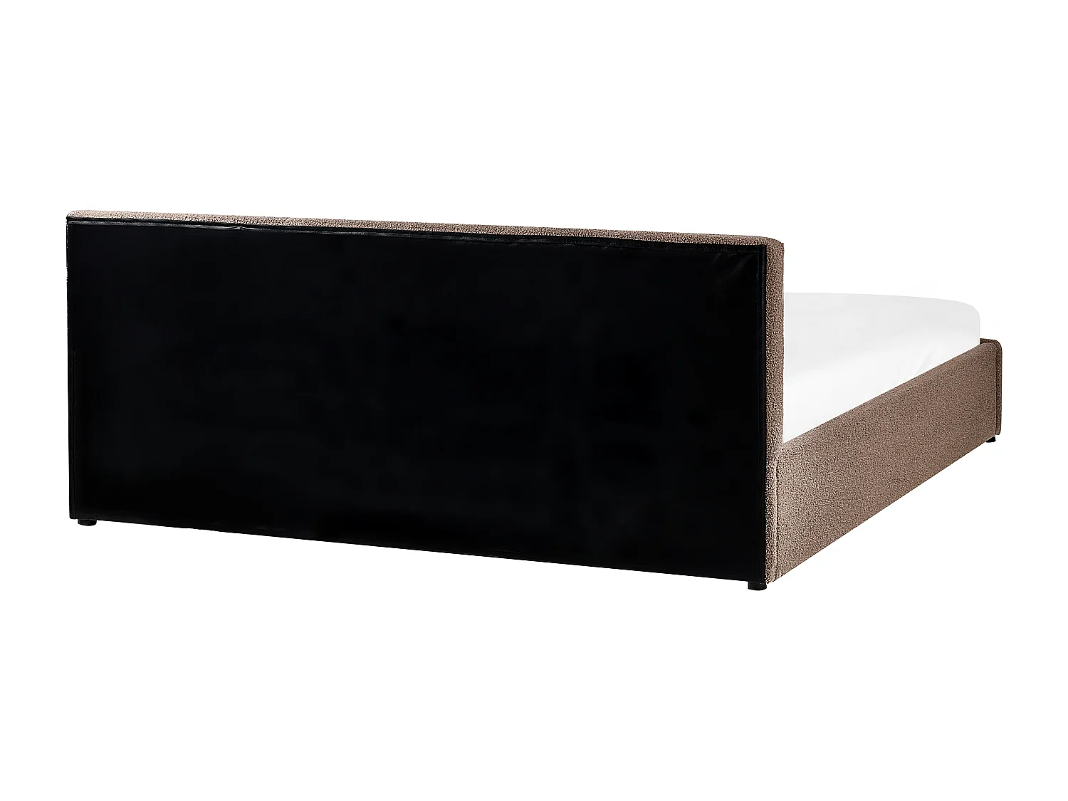 Lit ottoman Bouclé BOUSSE 180 x 200 cm Taupe