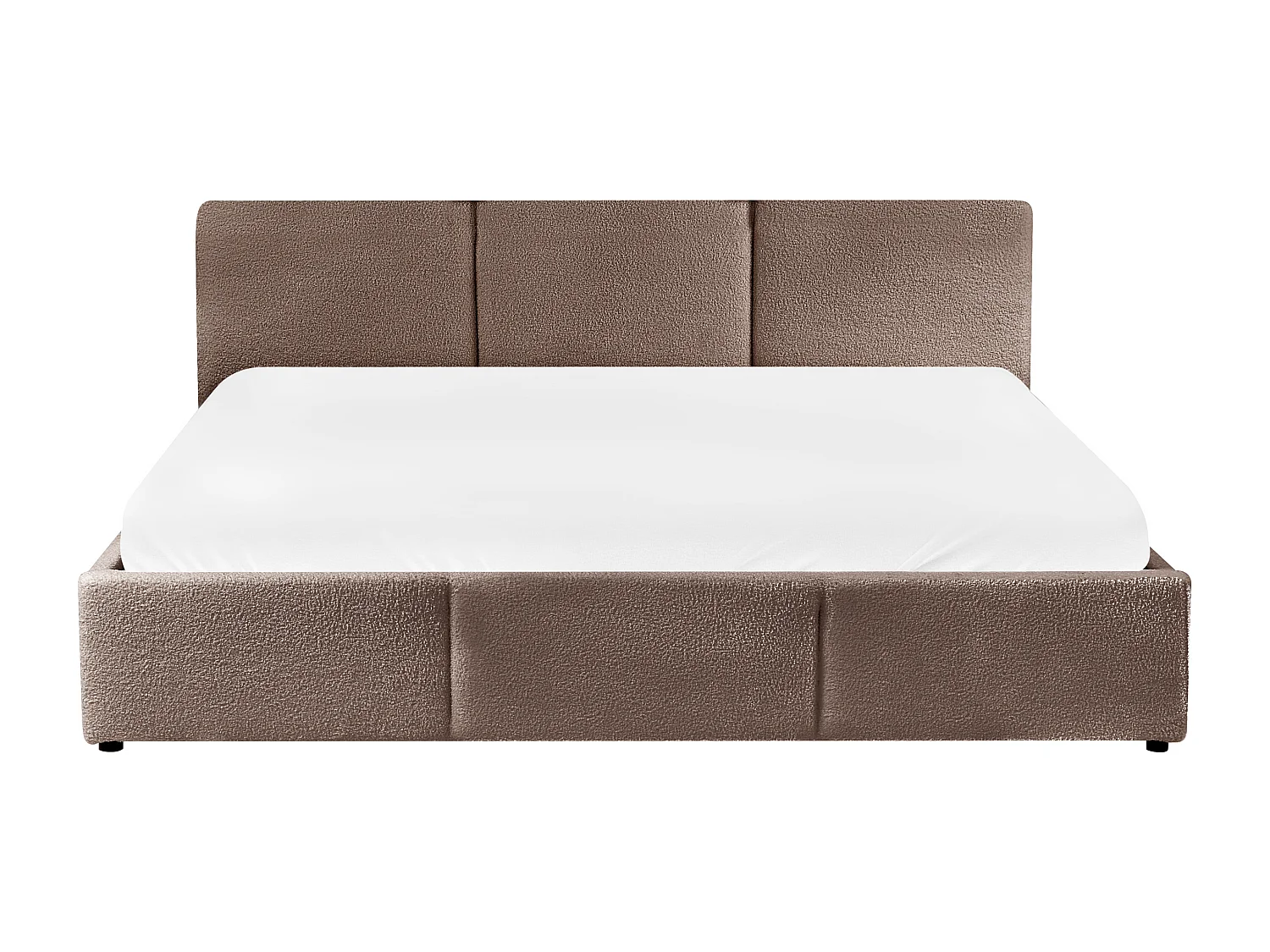 Bed met opbergruimte Bouclé BOUSSE 180 x 200 cm Taupe
