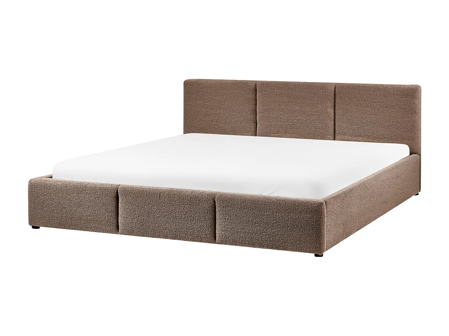 Letto contenitore Bouclé BOUSSE 180 x 200 cm Tortora