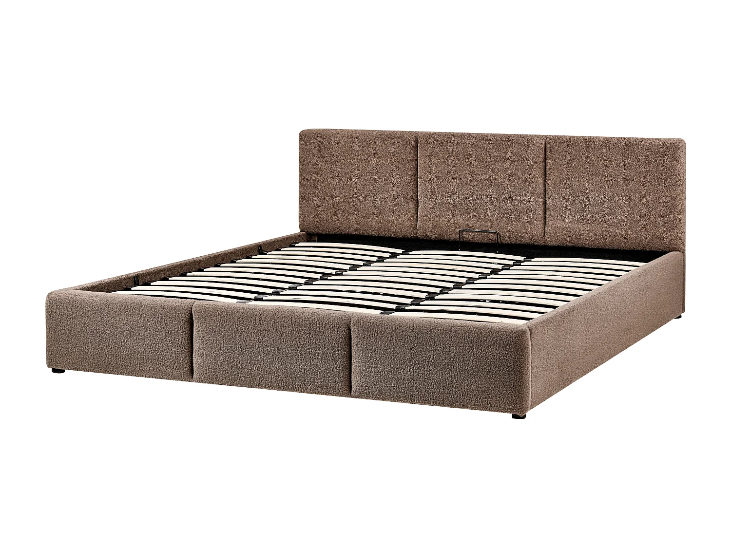 Letto contenitore Bouclé BOUSSE 180 x 200 cm Tortora
