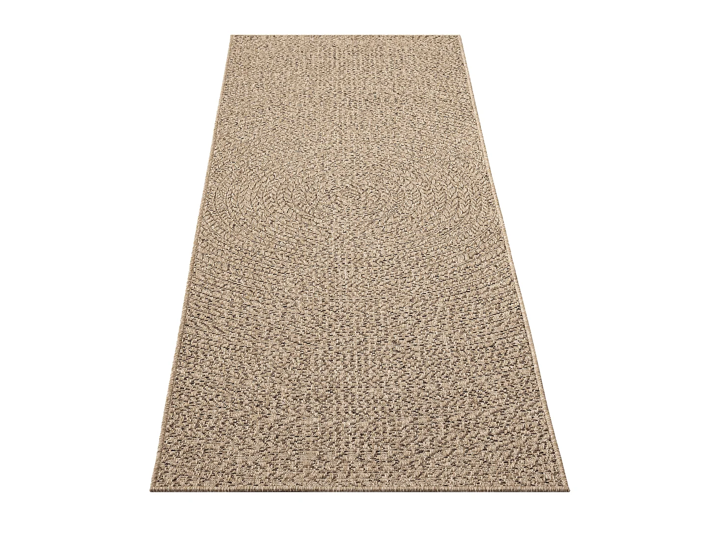 Tapis Kansas intérieur extérieur jute résistant intempéries terrasse - Nature - 80 x 250 cm
