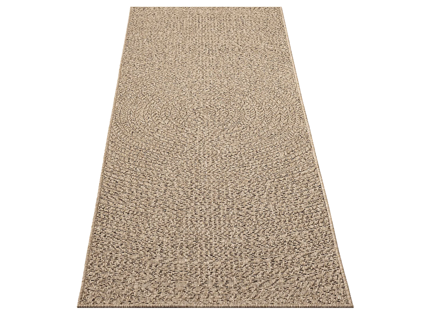 Tapis Kansas intérieur extérieur jute résistant intempéries terrasse - Nature - 80 x 250 cm