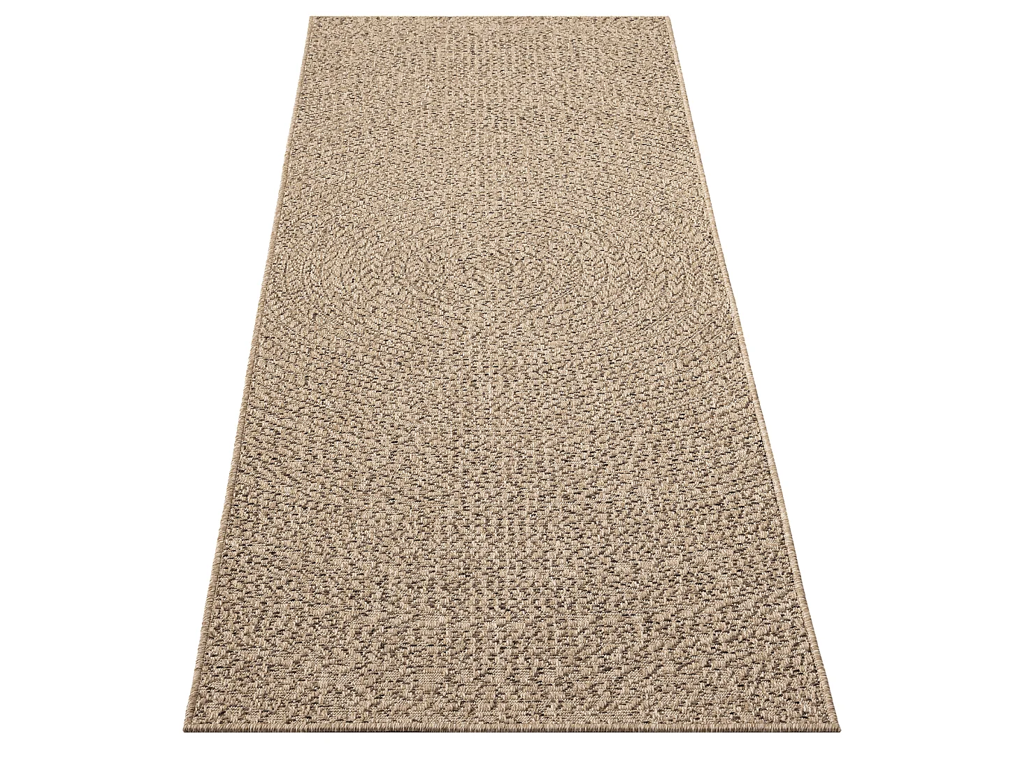 Tapis Kansas intérieur extérieur jute optique résistant intempéries terrasse - Nature - 80 x 250 cm