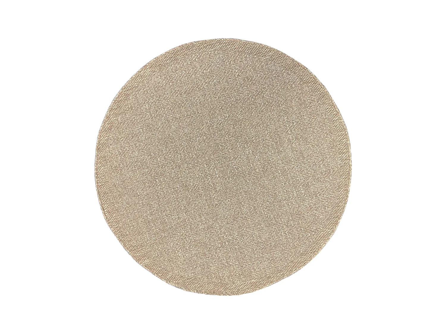 Alfombra Kansas Exterior Interior Aspecto Yute básico Resistente intemperie - Naturaleza - 120 cm, redondo
