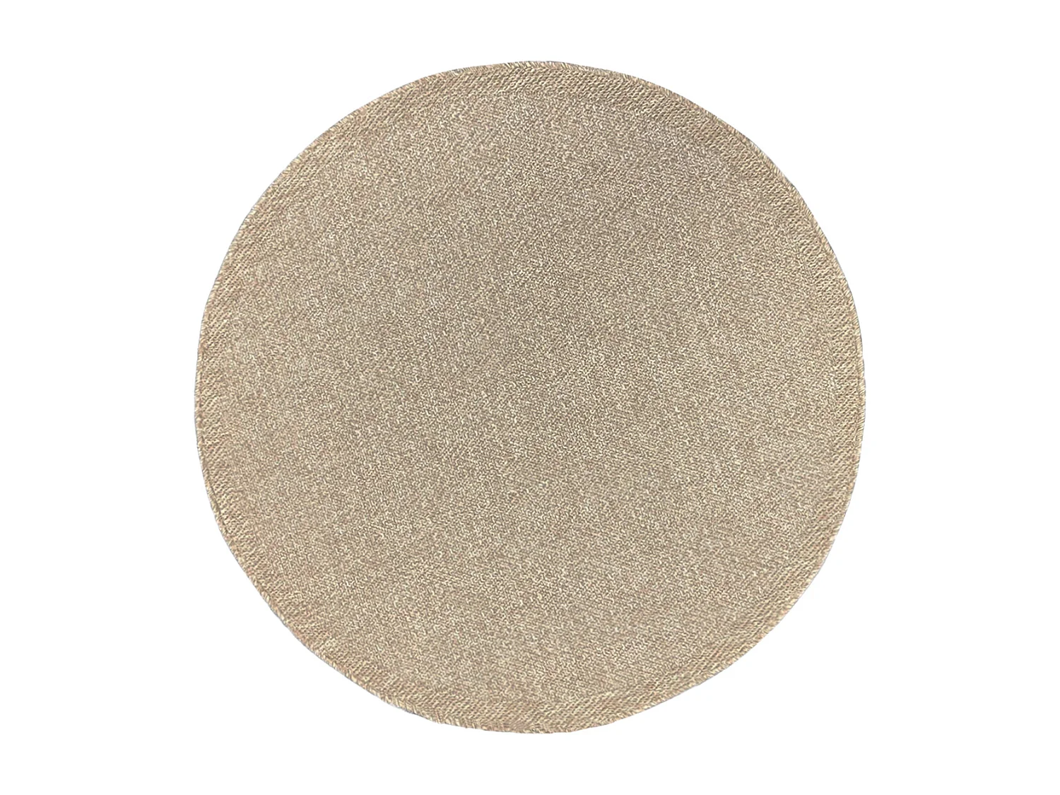 Tapis Kansas intérieur extérieur jute optique résistant intempéries terrasse - Nature - 120 cm, Rond