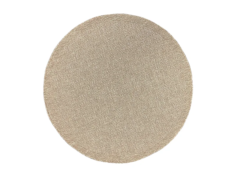 Tapis Kansas intérieur extérieur jute optique résistant intempéries terrasse - Nature - 120 cm, Rond