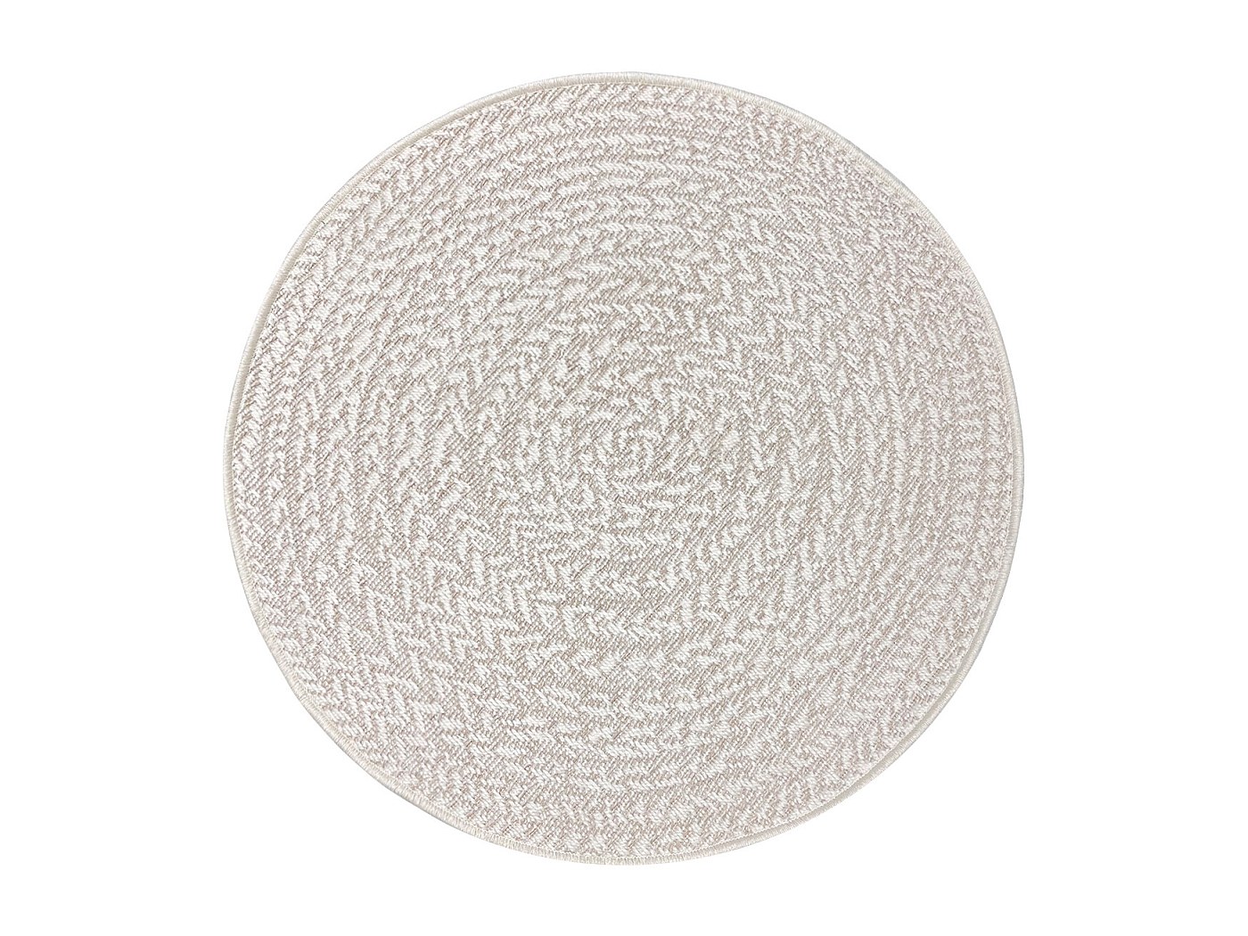 Tappeto Rotondo Da Esterno 120 Cm Nero - Impermeabile, Lavabile, Per Giardino, Terrazza, Balcone