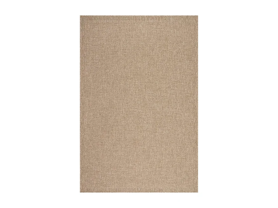 Tapis Kansas intérieur extérieur jute optique résistant intempéries terrasse - Nature - 80 x 150 cm