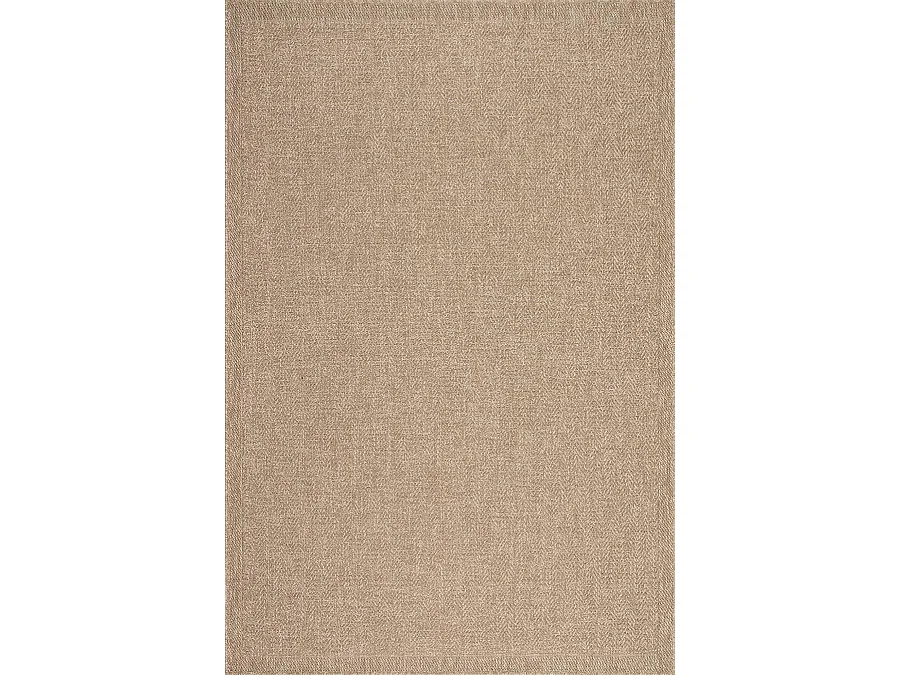 Tapis Kansas intérieur extérieur jute optique résistant intempéries terrasse - Nature - 80 x 250 cm