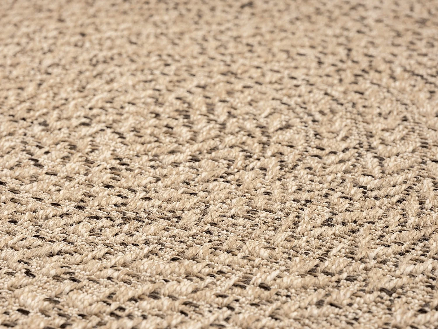 Tapis Kansas intérieur extérieur jute optique résistant intempéries terrasse - Nature - 60 x 90 cm