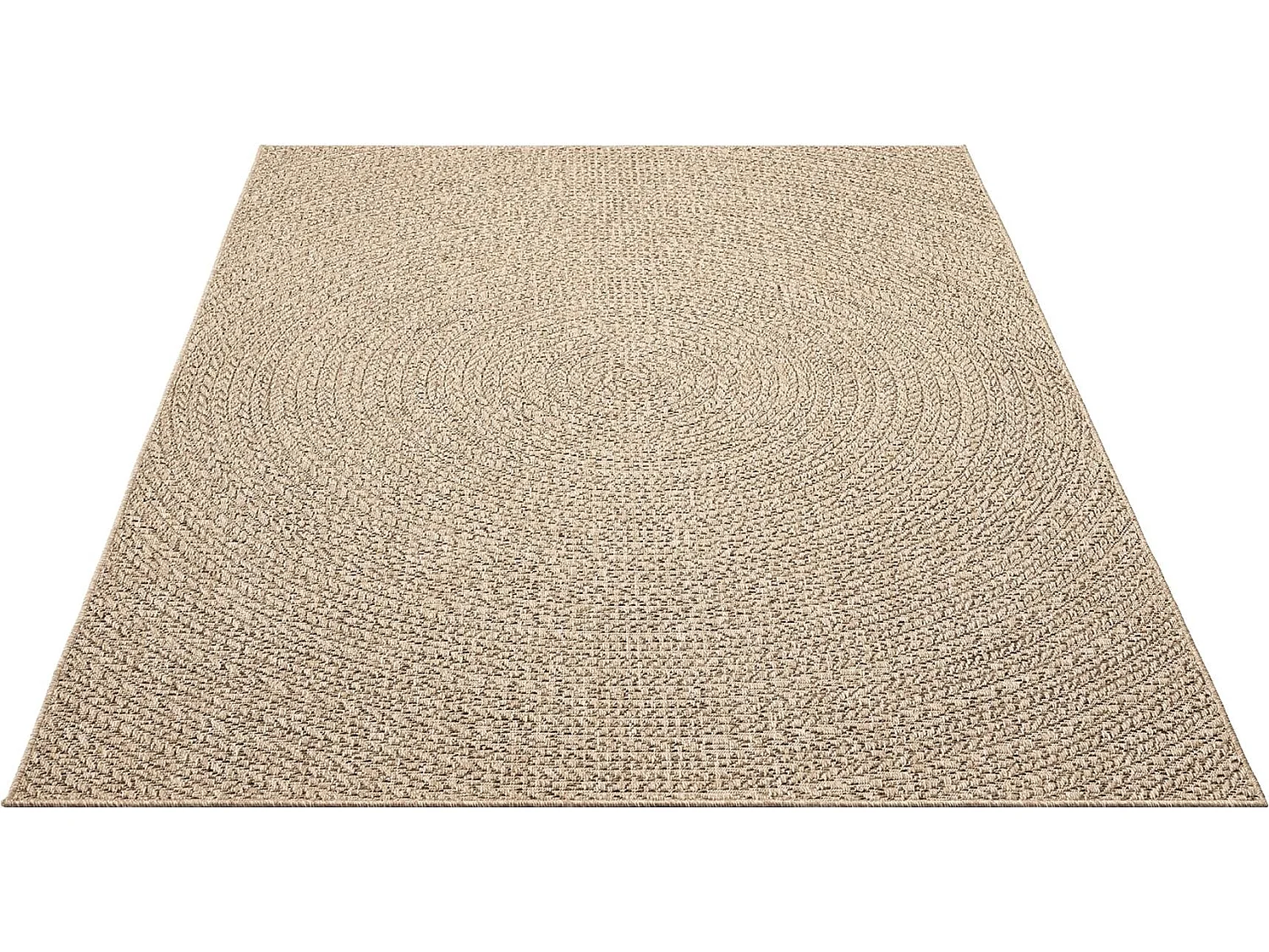 Tapijt Kansas Buiten Binnen Jute Optiek Weerbestendig - Natuur - 80 x 150 cm