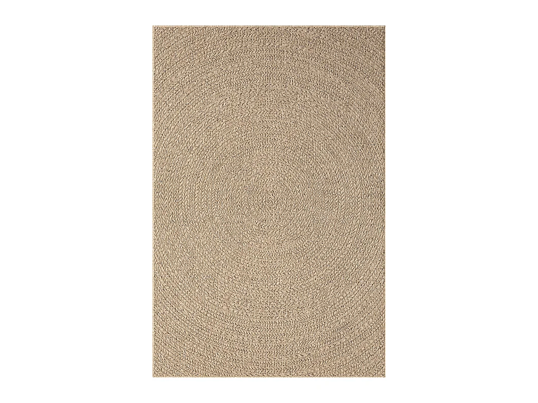 Tapis Kansas intérieur extérieur jute résistant intempéries terrasse - Nature - 140 x 200 cm