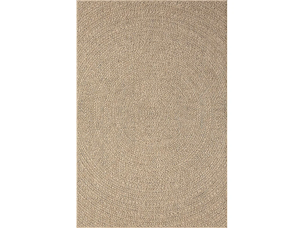 Tapis Kansas intérieur extérieur jute résistant intempéries terrasse - Nature - 140 x 200 cm