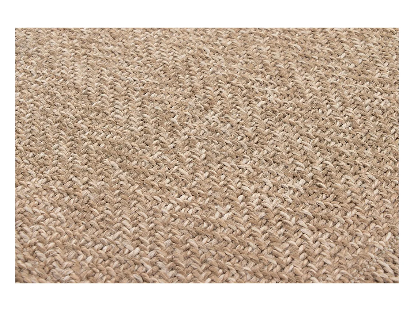 Tapis Kansas intérieur extérieur jute optique résistant intempéries terrasse - Nature - 60 x 180 cm