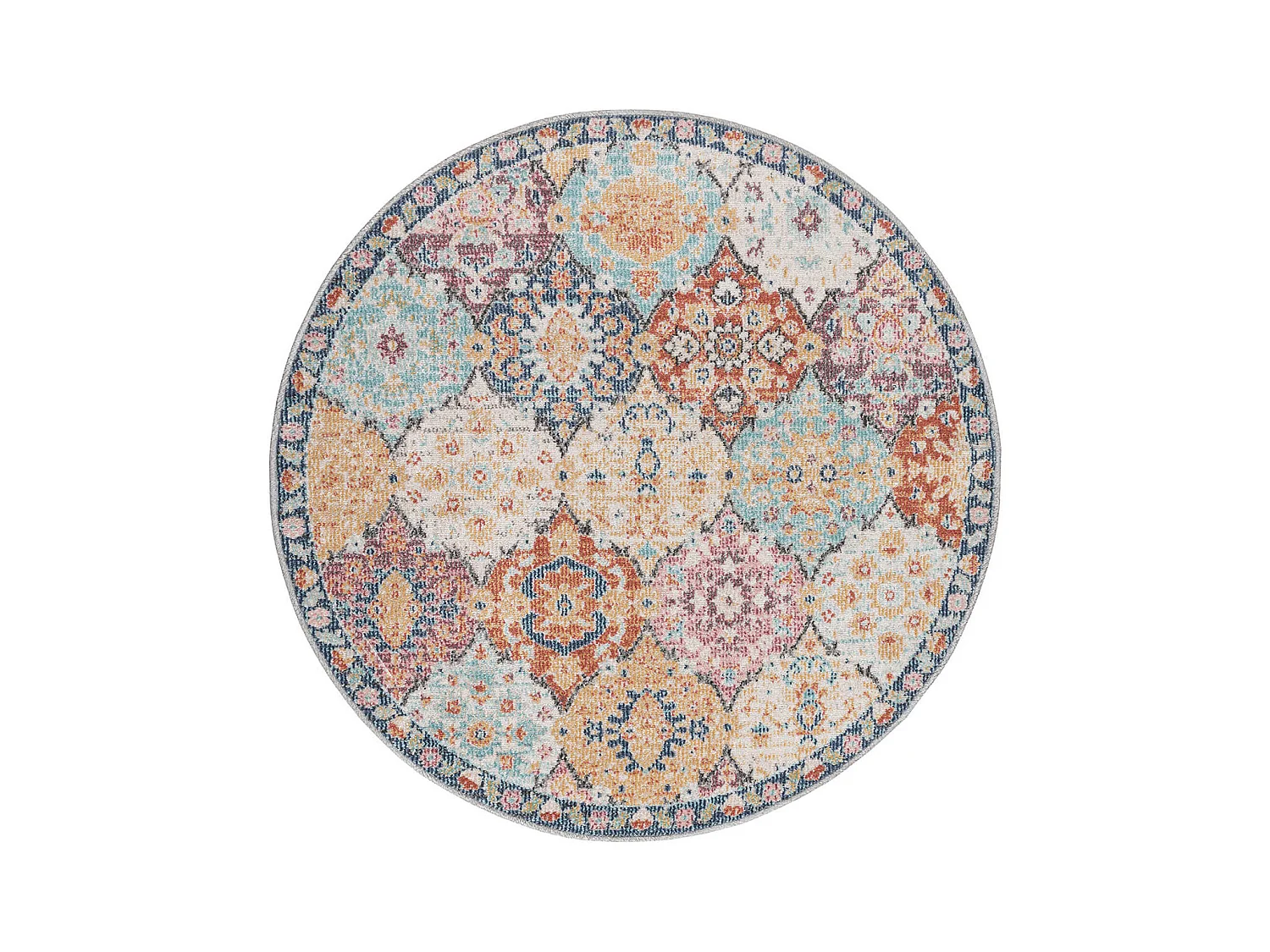 Tapis Palma d'extérieur Ornament, Multi, 120 cm, Rond