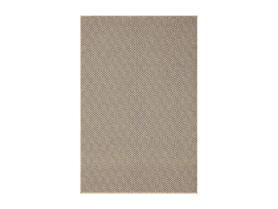 Tapijt Kansas Buiten Binnen Jute Optiek Diamant Weerbestendig - Natuur - 240 x 340 cm