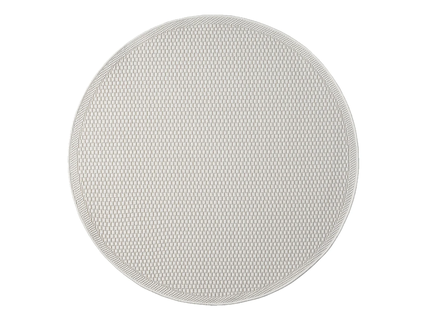 Tapis Toulouse d'extérieur uni, Crème, 120 cm, Rond