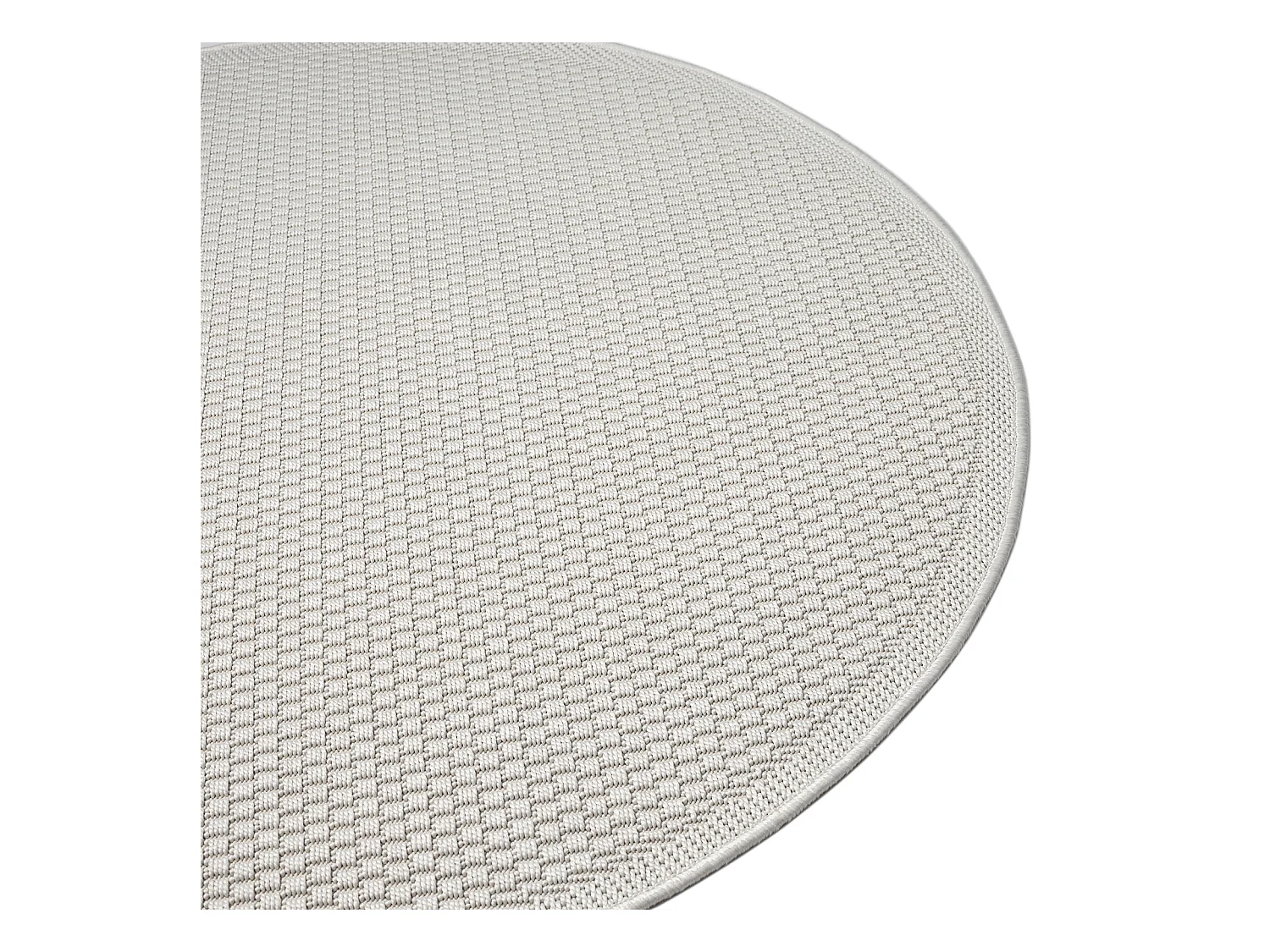 Tapis Toulouse d'extérieur uni, Crème, 120 cm, Rond