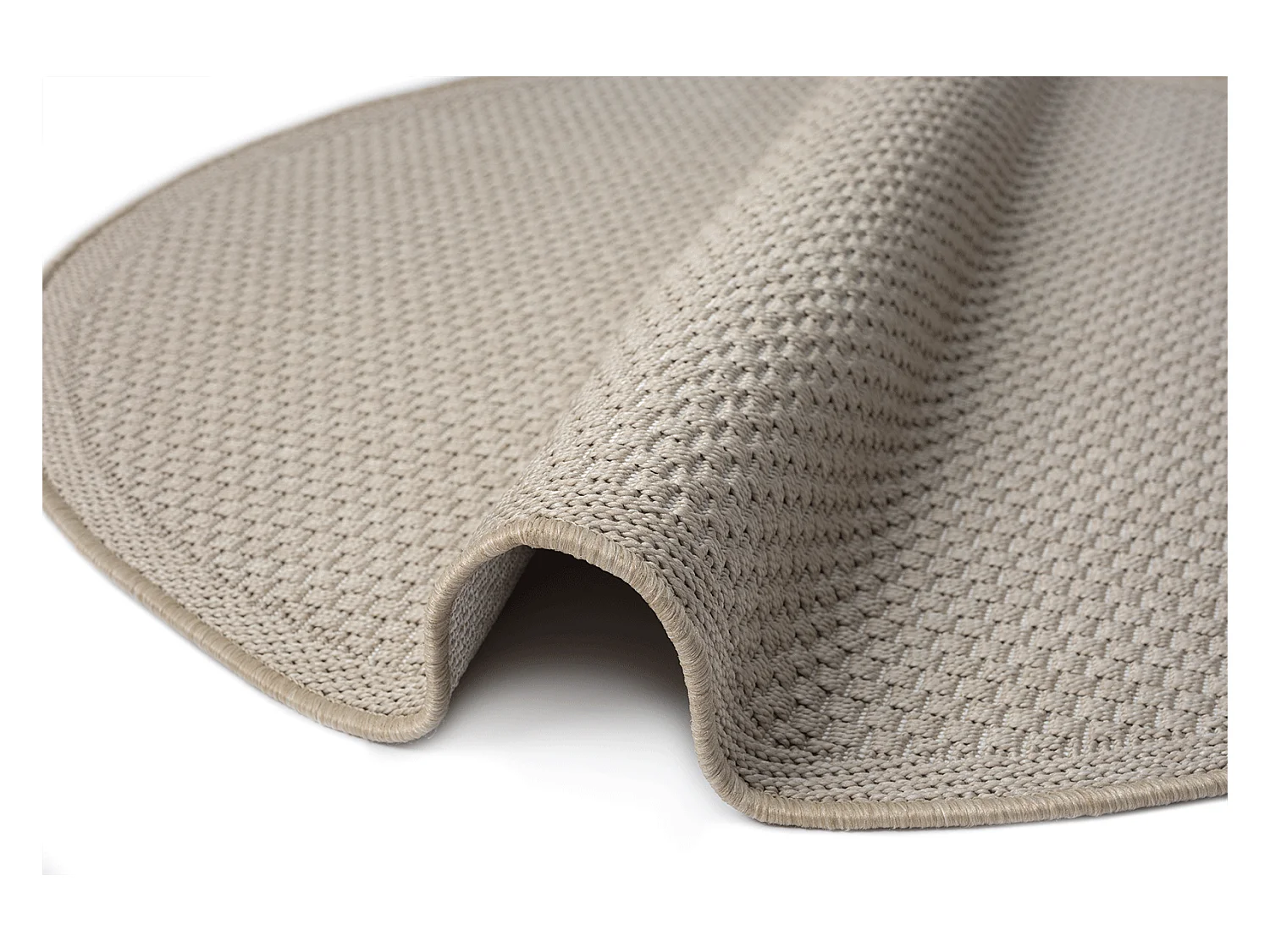 Tapis Toulouse d'extérieur uni, Crème, 120 cm, Rond